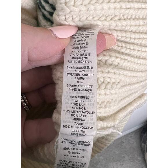 Tory Sport Merino Wool Long Sleeve Turtleneck Tunic Sweater Beige Women's Size S - Picture 6 of 8